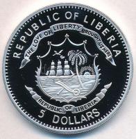 Libéria 2011. 5$ Cu "Nagy Hadvezérek - Robert E. Lee" multicolor, tanúsítvánnyal T:PP
Lib...