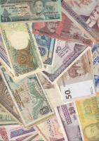 63db bankjegy, egész világ, főleg tengerentúl, jobbakkal T:I (53db),II,III