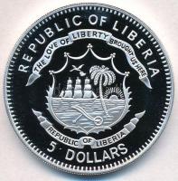 Libéria 2011. 5$ Cu "Nagy Hadvezérek - Jefferson Davis" multicolor, tanúsítvánnyal T:PP 
...