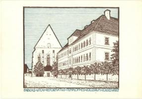 Kolozsvár, Cluj; Farkas utcai református templom és kollégium / Calvinist church and boarding school s: Debreceni László
