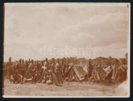 cca 1915 A cs. és k. kolozsvári 62. gyalogezred táborozás közben 11x8 cm