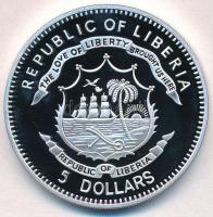 Libéria 2011. 5$ Cu "Nagy Hadvezérek - Dwight D. Eisenhower" multicolor, tanúsítvánnyal T:...