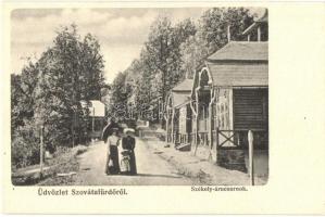 Szovátafürdő, Baile Sovata; Székely árucsarnok. Hönig Bernát kiadása / shop hall