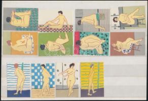 Japán erotikus gyufacímke sorozat, 12 db