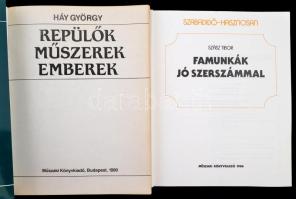 Vegyes könyvtétel, 2 db: 
Háy György: Repülők, műszerek, emberek. Bp., 1990, Műszaki. Kiadói papírk...