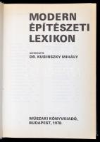 Modern építészeti lexikon. Szerk.: Dr. Kubinszky Mihály. Budapest, 1978, Műszaki Könyvkiadó. Kiadói ...