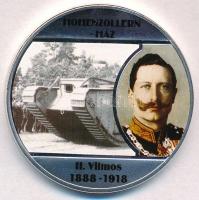 DN A legnagyobb uralkodó dinasztiák - Hohenzollern-ház / II. Vilmos 1888-1918 ezüstözött Cu emlékérem tanúsítvánnyal (40mm) T:PP