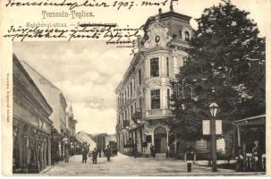 Trencsénteplic, Trencianske Teplice; Széchenyi utca / street view