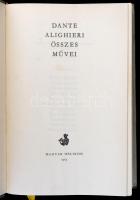 Dante Alighieri összes művei. Bp., 1968, Magyar Helikon. Kiadói műbőr-kötés, kiadói papír védőborító...