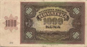 Horvátország 1941. 10K + 100K + 1000K T:III+