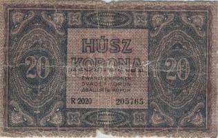 1902. 1000K piros "Magyarország" körbélyegzővel T:IV + 1919. 20K T:IV + 1920. 50K T:III