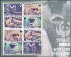 WWF: Majmok kisív, WWF: Monkeys minisheet