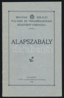 1918 A Magyar Királyi Folyam és Tengerhajózási Részvénytársaság Alapszabályai 36p. / Hungarian Royal Naval Company charter