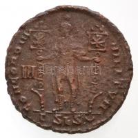 Római Birodalom / Siscia / II. Constantius 350-351. AE Follis (5,2g) T:2- Roman Empire / Siscia / Constantius II 350-351. AE Follis D N CONSTAN-TIVS P F AVG - A / CONCORDIA MILITVM - III - GammaSIS crescent (5,2g) C:VF RIC VIII 301.