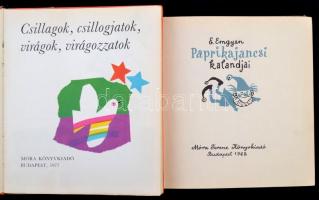 Vegyes könyvtétel, mesekönyv témában, 2 db: 
Kassák Lajos: Csillagok, csillogjatok, virágok, virágo...