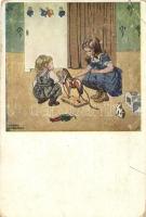 60 db RÉGI motívumlap vegyes minőségben; művész, gyerek, hölgy, folklór / 60 pre-1945 motive postcards in mixed quality; art, children, folklore, lady