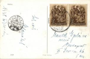 Kassa, Kosice; vasútállomás, Magyar Újság árus, villamos, piaco árusok / Bahnhof / railway station, ...