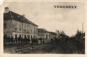 Verebély, Vráble; Fő utca, Max Roth üzlete / Hlavná ulica / main street, shops, "1938 Verebély visszatért" So. Stpl (EM)