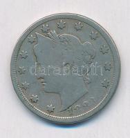 Amerikai Egyesült Államok 1883. 5c Cu-Ni Liberty Nickel T:2-,3 USA 1883. 5 Cents Cu-Ni Liberty Nickel C:VF,F Krause KM#112