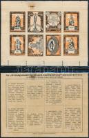 cca 1930 Országzászló levélzáró emlékbélyeg sorozat és a bélyegek leírása