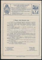 cca 1930 Magyar Adria Egyesület céljait ismertető nyomtatvány