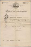 1901 DDSG hajóskapitány fizetésemelésről szóló értesítője / Captain payrise notification