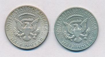 Amerikai Egyesült Államok 1966-1967. 1/2$ Ag "Kennedy" (2x) T:1-
USA 1966-1967. 1/2 Dolla...