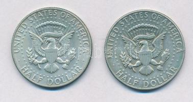 Amerikai Egyesült Államok 1965-1967. 1/2$ Ag "Kennedy" (2x) T:1-
USA 1965-1967. 1/2 Dolla...