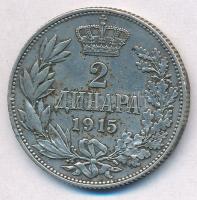 Szerbia 1915. 2D Ag "I. Péter" T:2 brossnyomok
Serbia 1915. 2 Dinara Ag "Petar I&quo...