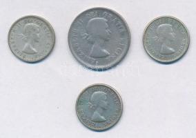 Kanada 1955. 25c Ag + 1961-1964. 10c Ag (3xklf) T:2,2- Canada 1955. 25 Cents Ag + 1961-1964. 10 Cents Ag (3xdiff) C:XF,VF