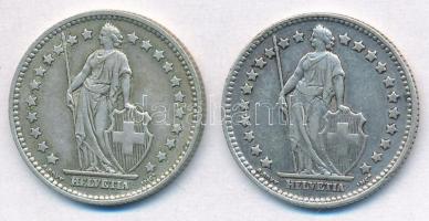 Svájc 1937-1957. 1Fr Ag (2x) T:2
Switzerland 1937-1957. 1 Franc Ag (2x) C:XF