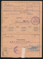 1944 Katonai SAS behívó novemberben. A címzett Szob bombázásakor meghalt