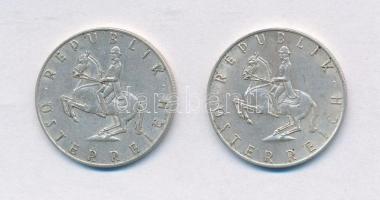 Ausztria 1961-1965. 5Sch Ag (2x) T:2
Austria 1961-1965. 5 Schilling Ag (2x) C:XF