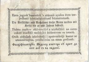 1849. 15kr + 30kr "Kossuth bankó" T:IV