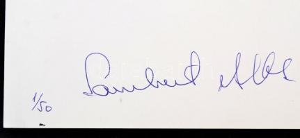 Czigány György (1931-) író, költő, újságíró, zenei rendező, Lambert Attila fotója, a hátoldalán jelz...