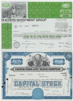 Amerikai Egyesült Államok 1958-1979. 10db-os vegyes részvény tétel, benne "CCI Corporation"...