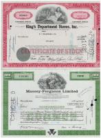 Amerikai Egyesült Államok 1967-1977. 10db-os vegyes részvény tétel, benne "American DualVest Fu...