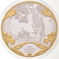 DN A Szent Korona évezrede - A korona elásása 1849 aranyozott, ezüstözött Cu emlékérem tanúsítvánnyal (40mm) T:PP