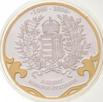 DN "A Szent Korona évezrede - Szent László legendája 1295" aranyozott, ezüstözött Cu emlék...