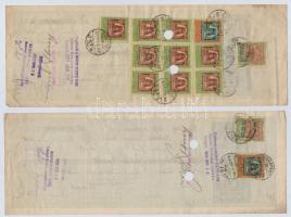 Budapest 1926-1927. 10db-os vegyes váltó tétel, mind kitöltött vagy félig kitöltött, váltóbélyegekke...