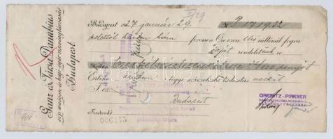 Budapest 1926-1927. 10db-os vegyes váltó tétel, mind kitöltött vagy félig kitöltött, váltóbélyegekke...