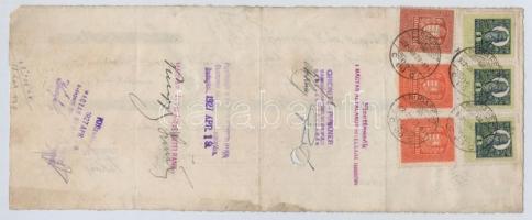 Budapest 1926-1927. 10db-os vegyes váltó tétel, mind kitöltött vagy félig kitöltött, váltóbélyegekke...