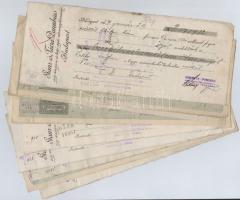 Budapest 1926-1927. 10db-os vegyes váltó tétel, mind kitöltött vagy félig kitöltött, váltóbélyegekke...