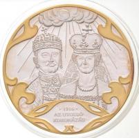 DN A Szent Korona évezrede - Az utolsó koronázás 1916 aranyozott, ezüstözött Cu emlékérem tanúsítvánnyal (40mm) T:PP