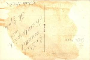 1943 Bölcske, katonai esküvő, családi csoportkép. group photo (ragasztónyom / glue mark)