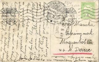 1914 Magyarderzse, Darja; fűrésztelep, fakitermelők csoportképe, háttérben iparvasút / sawmill, logg...