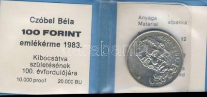 1983. 100Ft "Czóbel" T:BU Eredeti tokban, tanúsítvánnyal!