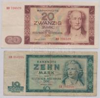 NDK 1964. 10M (4x) + 1964. 20M T:III néhány darab szép papírral
GDR 1964. 10 Mark (4x) + 1964. 20 M...