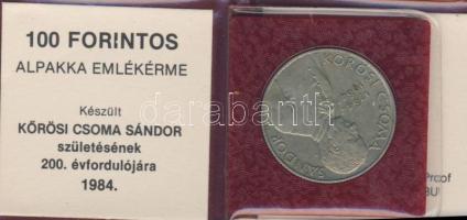 1984. 100Ft "Kőrösi Csoma Sándor" T:BU Eredeti tokban, tanúsítvánnyal!