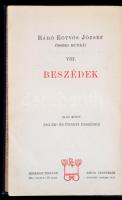 Báró Eötvös József: Beszédek. I. kötet: Emlék- és ünnepi beszédek. Báró Eötvös József Összes Munkái ...